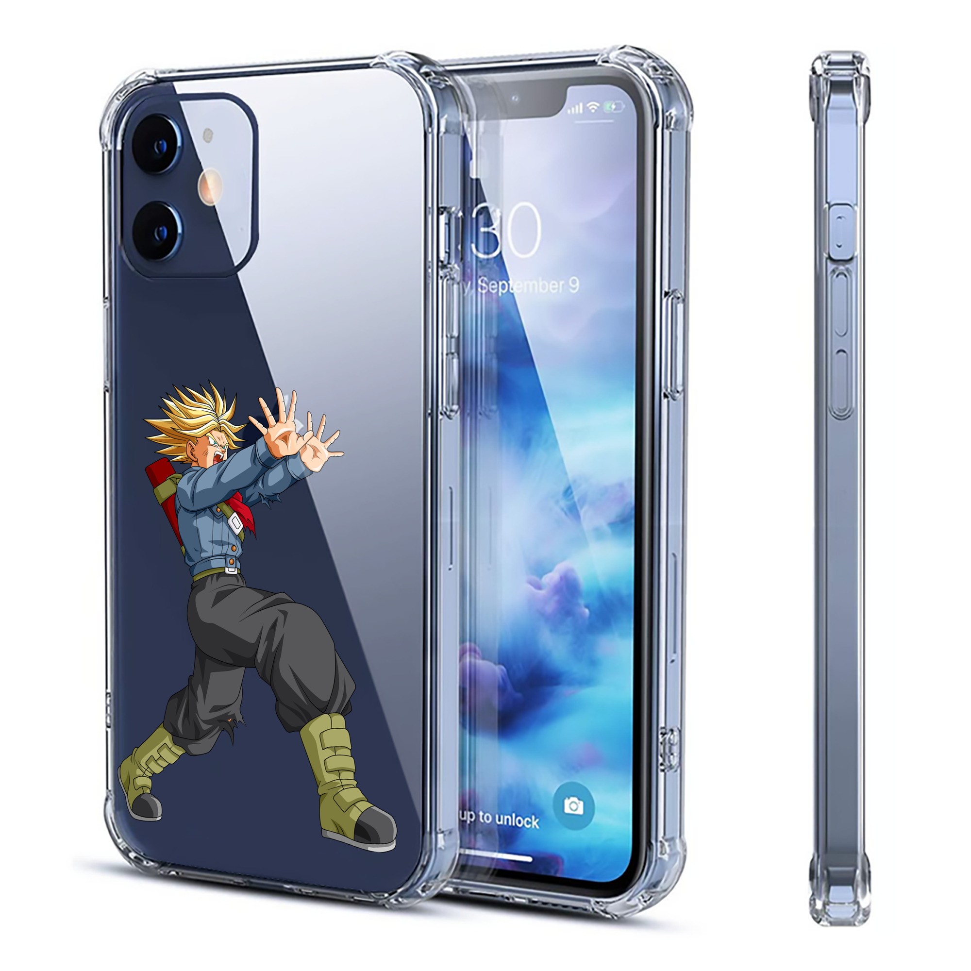（画像用） ドラゴンボール トランクス（Torankusu）DRAGON BALL Trunks 【iPhone 12シリーズ対応】透明スマホケース（クリアソフトケース）